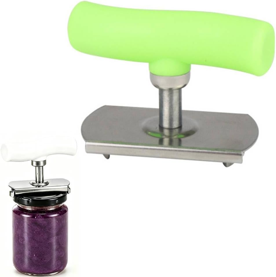 Jar Opener for Seniors and Weak Hands: Adjustable Stainless Steel Can Opener - Manual Jar Lid Remover Tool for Elderly, Adults and Everyday Home Use (green (1 pcs))