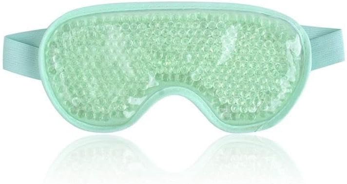 Adjustable Gel Eye Mask for Hot & Cold Therapy – Cooling & Heated Eye Pack for Puffy Eyes, Dry Eyes, Headache Relief & Relaxation, Green (Pack of 2)