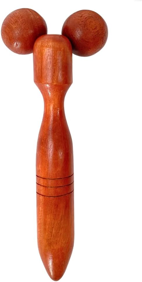 Massage Wooden Thai Wood Double Roller Massage Stick Wood Therapy Massage Tools Handheld