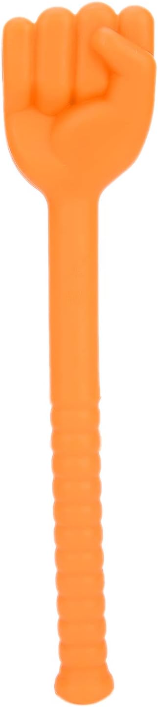 Manual Back Massagers, Massage Stick Hammer, Silicone Massage Hammer with Anti-Slip Long Handle, Fist Massager for Back Legs Arms Neck Shoulder Pain Relief(Orange)