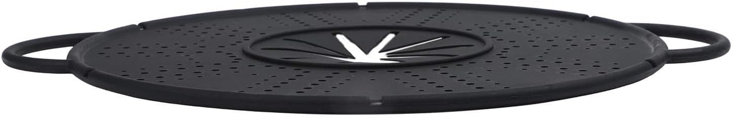 Pot Cover Spill Stopper Lid, Heat-Resistant Silicone Spill Stopper Lid Pot Holder With Steam Release Port For Ost Pots And Pans Steamer Lid And Trivet, Dishwasher (black)