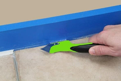 Warner Manufacturing 3-in-1 Caulk Tool for Easy Removal and Application, Scraper, Brush and Applicator,Green