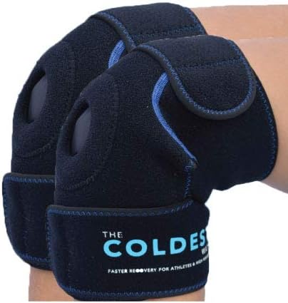 The Coldest Knee Ice Pack Wrap, Hot and Cold Therapy - Reusable Compression Best for Meniscus Tear, Injury Recovery, Bursitis Pain Recovery, Sprains, Swelling and Rheumatoid Arthritis