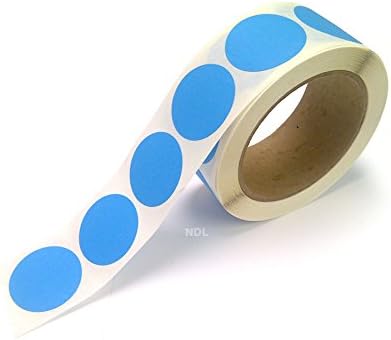 Blank Color Coding Stickers, Writable Surface â€“ 500 Permanent Labels per Roll (Yellow Fluorescent, 1.5" Circle)