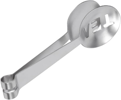Acouto Tea Stainless Steel Tea Bag Squeezer Tongs, 12cm Lightweight Stainless Steel Teabag Tongs Squeezer Strainer Grip Home Tool Bag