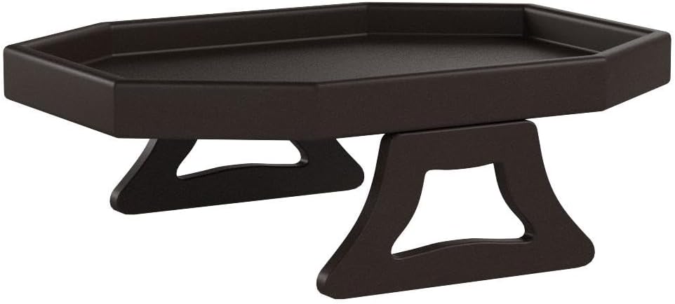 Sofa Arm Clip Table, Armrest Tray Table, Drinks/Remote Control/Snacks Holder … (Platic, Brown)