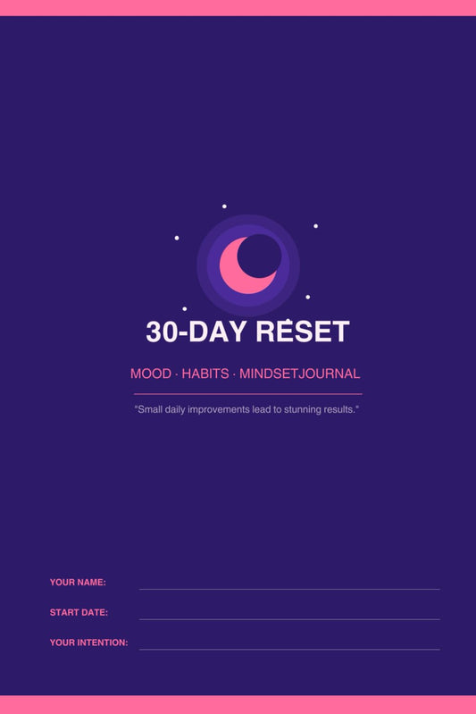 30-Day Mood & Habit Journal: Simple Daily Check-In Tracker for Mental Health, Sleep, Energy & Mindset, Anxiety & Burnout