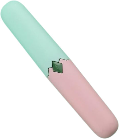 2-in-1 Stainless Steel Fruit and Vegetable Peeler for Kitchen, Dual Blade Swivel Peeler with Protective Cover, Peeler for Outdoor Camping and Home Cooking, 6.89"x1.18"x0.79" (Pinkish white)