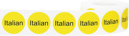 Yellow with Black Carnitas Circle Dot Adhesive Stickers, 1 Inch Round Labels, 500 Total Stickers