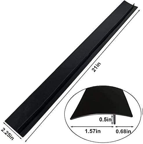 2 Pack Silicone Stove Counter Gap Cover， Flexible Easy Clean Heat Resistant Wide & Long Gap Cap Fillers,Seals Spills Between Counter, Stove Top, Oven, Washer & Dryer (21Inches, Clear)