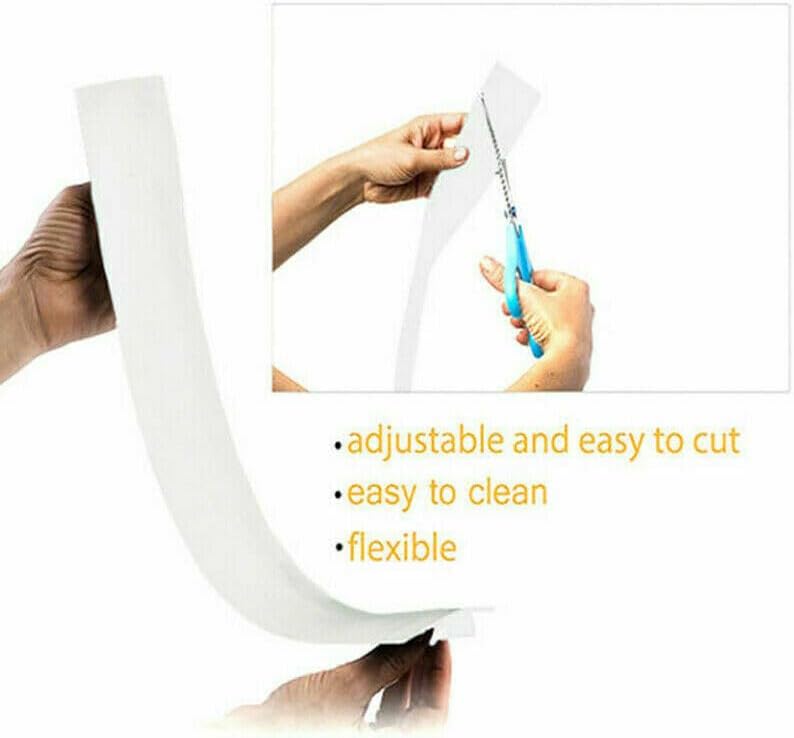 2 Pcs Silicone Stove Counter Gap Cover Oven Guard Seal Slit Strip Kitchen (Clear, 25 Inch)
