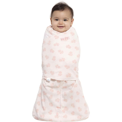 HALO 100% Cotton Sleepsack Swaddle, 3-Way Adjustable Wearable Blanket, TOG 1.5, Pink Floral, Newborn, 0-3 Months - Colors A
