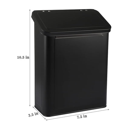 Picowe Magnetic Laundry Storage, Large Metal Lint Holder Bin with Lid for Laundry Room, Space-Saving Trash Container Hanging on Dryer, Washer or Wall Mount Trash Bin (White)