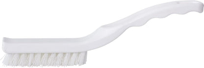 SPARTA Grout Brush with Stiff Nylon Bristles, 8 Inch, White | Flo-Pac, Stiff Crimped Nylon Bristles, 2.75-Inch Brush Section, Narrow Crevices, BPA Free