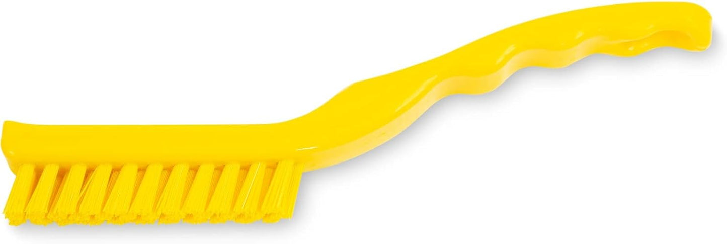 SPARTA Grout Brush with Stiff Nylon Bristles, 8 Inch, White | Flo-Pac, Stiff Crimped Nylon Bristles, 2.75-Inch Brush Section, Narrow Crevices, BPA Free