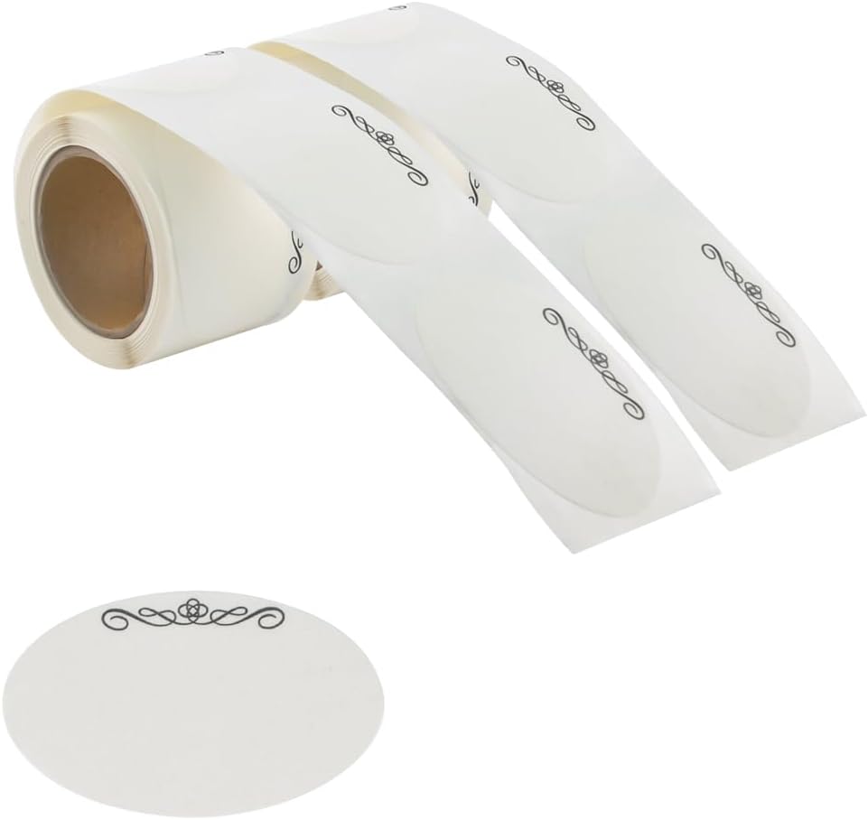 L LIKED 120 Stickers Dissolvable Food Labels for Containers 1 1/2" x 2 1/2" Canning Labels for Jars (Roll of 120) (1 Rolls)