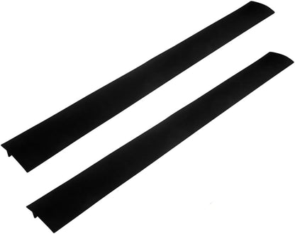 Evelots Silicone Stove Counter Gap Covers-2 Pack Gap Fillers-Kitchen Spill/Crump Guards-Heat Resistant-Flexible-30 Inch Long-Cut to Size with Scissors-Easy to Clean-Black