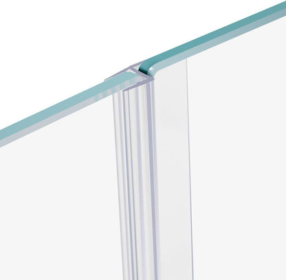 Frameless Shower Door Bottom Seal Shower Sweep with Drip Rail for 1/4" Glass,36" Long, Vinyl, Clear | Vinyl, Clear,Shower Door Bottom Sweep