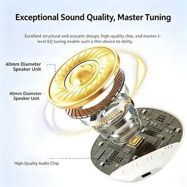Pillow Speaker for Sleeping, Bluetooth Sleep Speaker with Directional Sound, Lightweight Portable Under Pillow Speaker for Bed, Comfortable Sleep Aid Audio Device, Blue