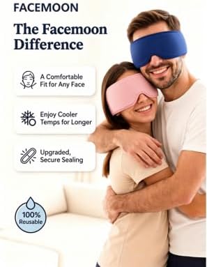 Cooling Gel Eye Mask for Puffy Eyes, Migraine & Headache Relief, Full Eye-Area Cold Compress for Eyes & Temples, FSA Eligible HSA Reusable Eye Ice Pack for Swelling & Post-Surgery Recovery