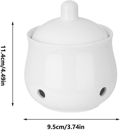 Garlic Keeper Ceramic Onion Saver Jar with Lid | Garlic Saver Container for Dining Room Kitchen Restaurant Fridge Onion Potato Ginger