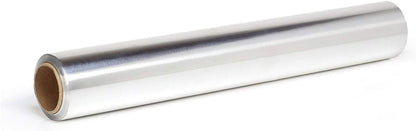 ChicWrap Stainless Steel Aluminum Foil Dispenser - Includes 18"x30' roll | Large 18" Reusable Aluminum Foil Dispenser with Four Non-Slip Rubber