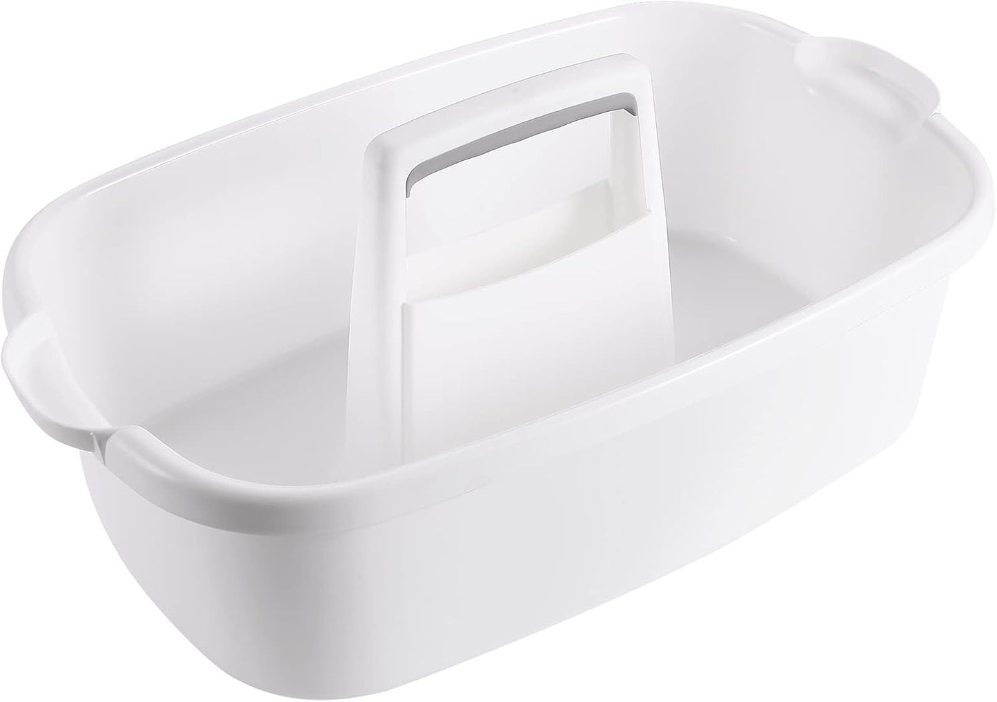 2-Pack Large Gray Cleaning Caddy for Cleaning Supplies with Handle - Portable Plastic Tote Organizer for Shower, Bathroom, Kitchen, Under Sink Storage