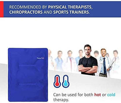 Reusable Ice Packs for Injuries – 14 x 11 Flexible Gel Ice Pack for Knee, Back, Shoulder Pain Relief, Soft Cold Compress for Swelling, Hot & Cold Therapy