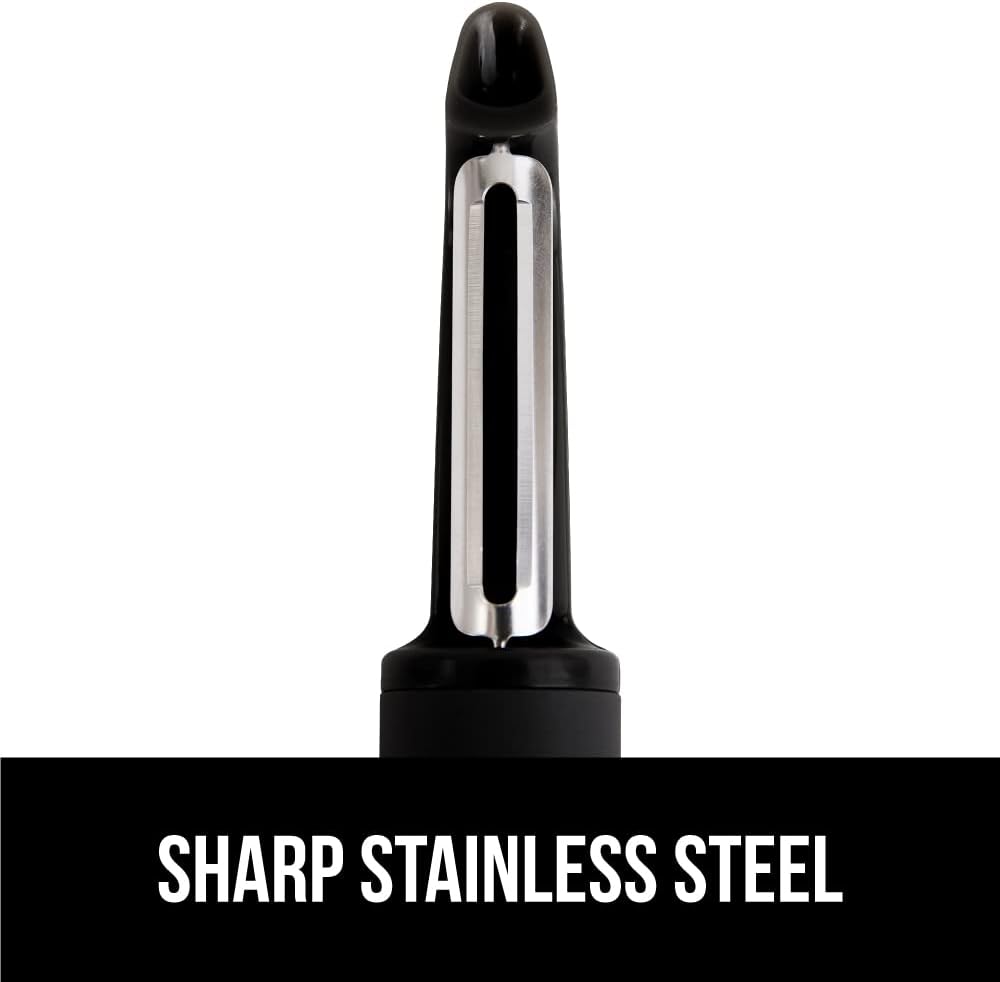 GORILLA GRIP® Patented BPA-Free Vegetable Peeler, Extra Sharp Swivel Stainless Steel Blades with Guard, Comfortable Soft Handle, Easily Peel Carrots or Fruit, Potato Eye Remover, Dishwasher Safe, Mint