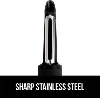 GORILLA GRIP® Patented BPA-Free Vegetable Peeler, Extra Sharp Swivel Stainless Steel Blades with Guard, Comfortable Soft Handle, Easily Peel Carrots or Fruit, Potato Eye Remover, Dishwasher Safe, Mint