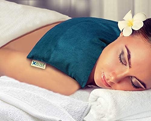 KOYA Naturals Soft Velvet Flax Seed Pillow - Microwave Heating Pad