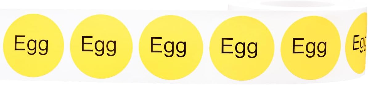 Yellow with Black Carnitas Circle Dot Adhesive Stickers, 1 Inch Round Labels, 500 Total Stickers