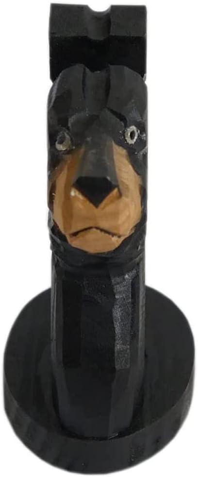 Red Dollar Handmade Wood Carved Animal Eyeglass Holder, Cute Sunglasses Display Stand, Nightstand Home Office Desk Decor, Christmas Holiday New Year Business Gift for Men Women Adults (Dog)