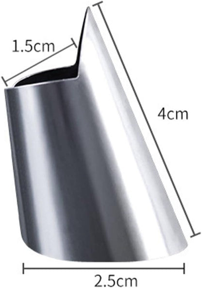 Hemoton 60pcs Stainless Steel Finger Nail Guards for Cutting and Peeling Vegetables Kitchen Tools for Protecting Nails While Cooking Easy to Use and Clean