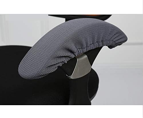 Isccdy Removable Washable Office Chair Armrest Slipcovers Covers Pads (Gray)