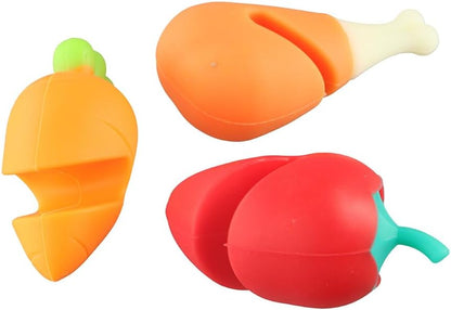 Vctitil 6Pcs Spill-proof Lid Lifter,Silicone Lid Spill Stopper Anti Overflow Pot,Cute Heat-resistant Kitchen Gadgets for Soup Pot(Multicolored)