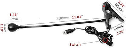 Led Clip on Light,Eye Caring Bed Reading Light,Reading Light with Gooseneck,360° Flexible Book Clamp Light,Night Light Clip on for Desk, Bed Headboard and Computers Black