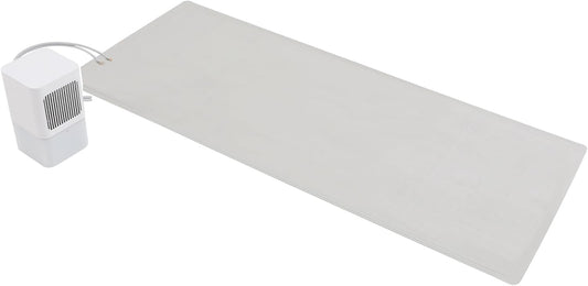 Water Cooling Mattress Pad, Single Bed Cooling System with 2.2L Tank, 3-Speed Fan, Type-C 5V Low Power, Quiet Electric Cooler Pad for Hot Sleepers Night Sweats, Size 27.5"x63"