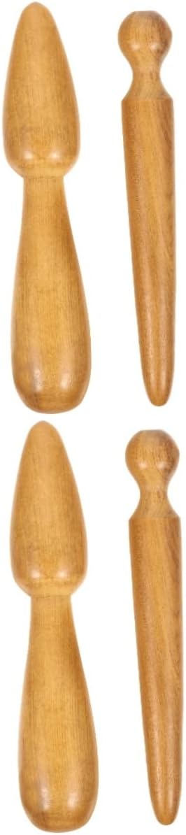 4pcs Wooden Massage Tools Multi-use Acupoint Massager Trigger Point Neck Shoulder Massager