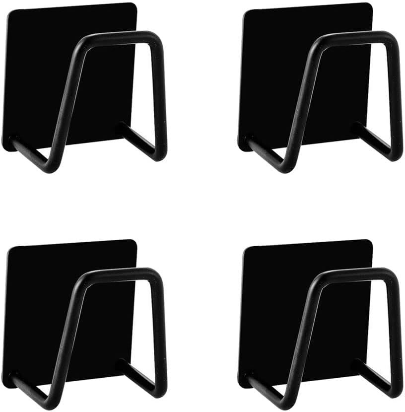 Pot Lid Holder, 2 Pairs of Wall Mount Pot Lid Organizer,304 Stainless Steel Self Adhesive Cabinet Door Pot Lid Holder Rack for Kitchen Wall Mount,Freely Adjustable Length