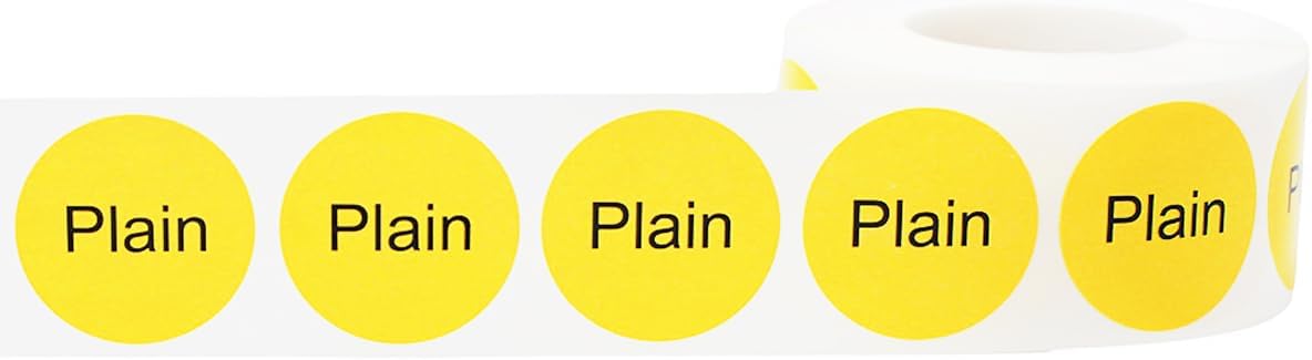 Yellow with Black Carnitas Circle Dot Adhesive Stickers, 1 Inch Round Labels, 500 Total Stickers