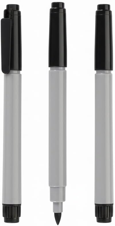 Cadie Permanent Freezer Marker Set of 2 – Waterproof Fast-Drying Black Fine Bullet Tip Ink Pens for Food Labeling, Fridge & Freezer Storage, Lab & Kitchen Use, & General Organization