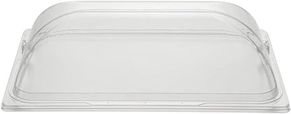 Restaurantware Cater Tek 11 Inch Polycarbonate Plate Cover 1 Shatterproof Dish Cover - Microwavable Endures Up To 210F Clear Plastic Splatter Cover With Finger Hole For 11 Inch Plates