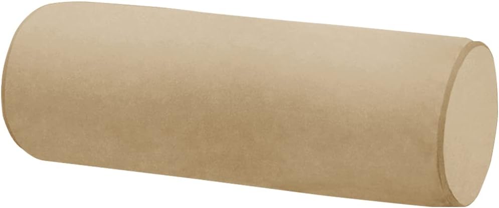 Neck Roll Pillowcases Velvet Cylindrical Pillow Covers 16"x6" with Hidden Zipper for House Home Decor Neck Roll Pillow Cervical Neck Roll Memory Pillow Cylinder Round Cushion (Black, 16x6)