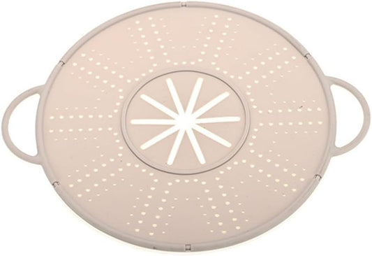 Pot Cover Spill Stopper Lid, Heat-Resistant Silicone Spill Stopper Lid Pot Holder With Steam Release Port For Ost Pots And Pans Steamer Lid And Trivet, Dishwasher (white)