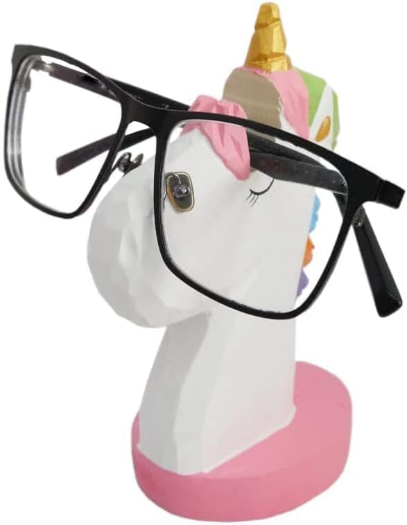 Red Dollar Handmade Wood Carved Animal Eyeglass Holder, Cute Sunglasses Display Stand, Nightstand Home Office Desk Decor, Christmas Holiday New Year Business Gift for Men Women Adults (Dog)