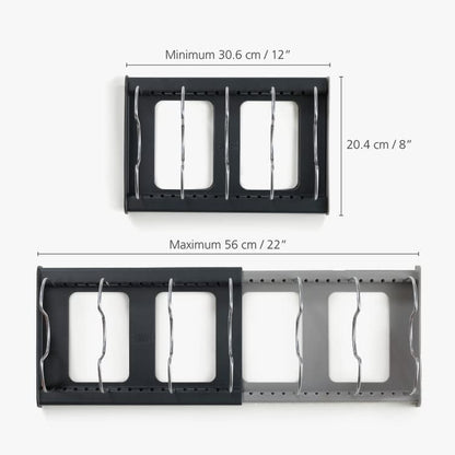 Joseph Joseph DrawerStore Cookware Organizer, Baking Tray Rack, Space Saving Storage for Pans, Lids, Cutting Boards
