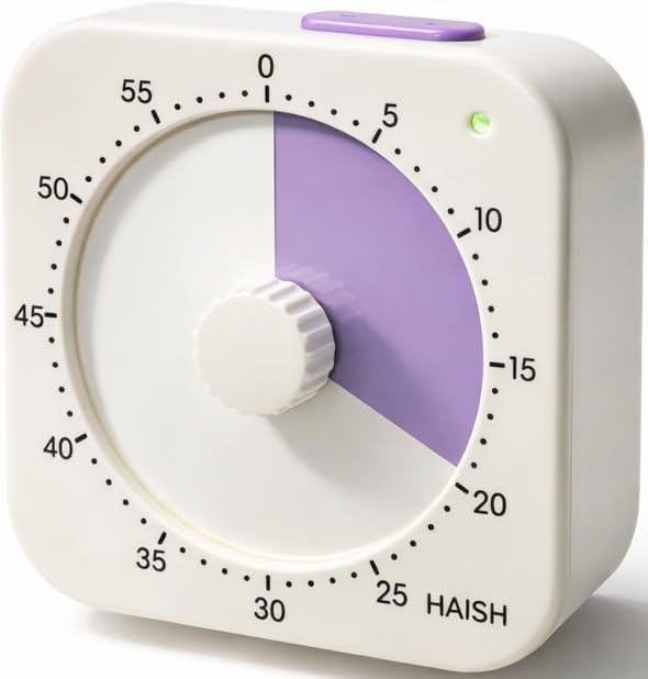 60 Minute Visual Timer for Kids - Premium Countdown Timer with Magnetic Back & Pause Function, Silent Operation for Classroom Teaching Home, Time Management Tool(Batteries Included) (Blue)