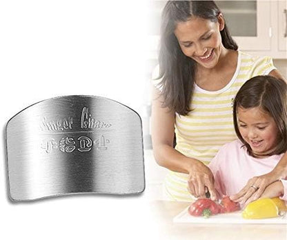Finger Guard for Safe to Slice Cutting Vegetables Fruit- 2PCS, 304 Stainless Steel Finger Hand Protector Kitchen Tool Guard, Present for Thanksgiving, Wife, Mothers, Children;