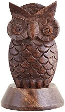 Birthday Gifts for Women Wooden Owl Glasses Holder Night Stand Reading Eyeglass Spectacle Retainer Gifts for Adults Women Men Him Her Mom Dad Car